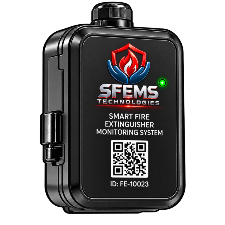 SFEMS MINI smart fire extinguisher monitoring node with status indicator